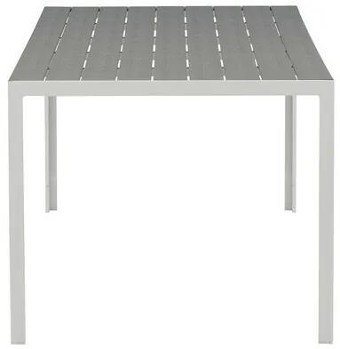 Τραπέζι εξωτερικού χώρου Dallas 906, Polyξύλο, 74x90cm, 26 kg, Γκρι, Άσπρο, Μέταλλο | Epipla1.gr