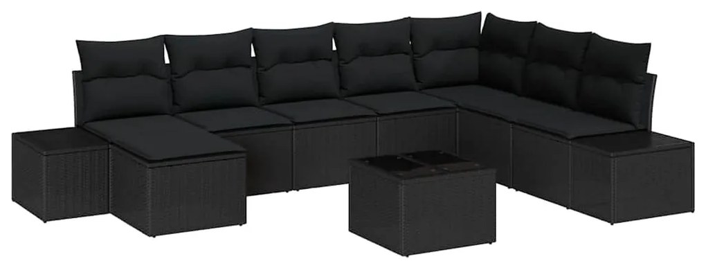 vidaXL Σετ Καναπέ Κήπου 9 pcs 319 x 209 x 85 εκ. Πολυ ράταν