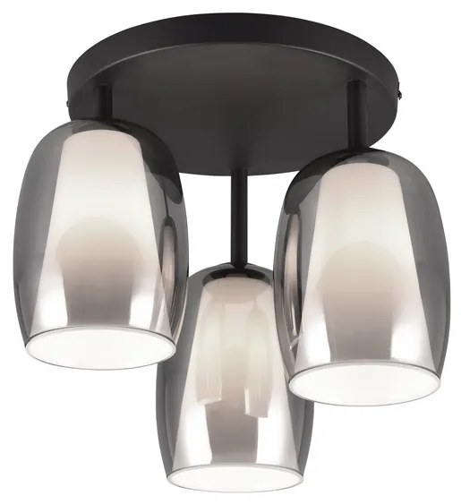 Φωτιστικό Οροφής Trio Lighting BARRET 617500354 Μαύρο Ματ (Black Mat)