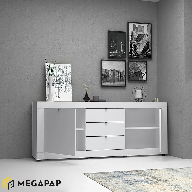 ΜΠΟΥΦΕΣ OCEAN MEGAPAP ΧΡΩΜΑ ΛΕΥΚΟ 210X45X86ΕΚ.