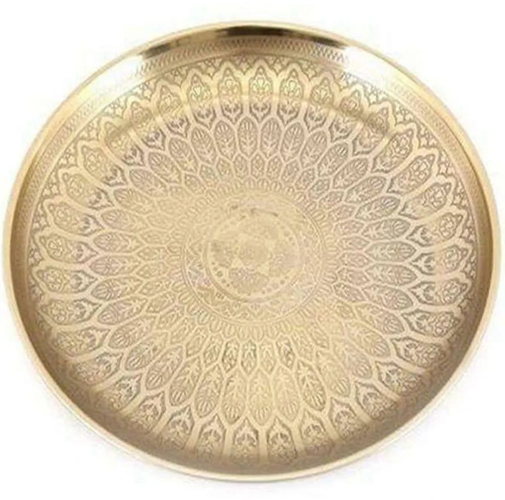 Διακοσμητικό Επιτραπέζιο Δίσκος  Curved 014.KA0169 Φ33 Gold Metal
