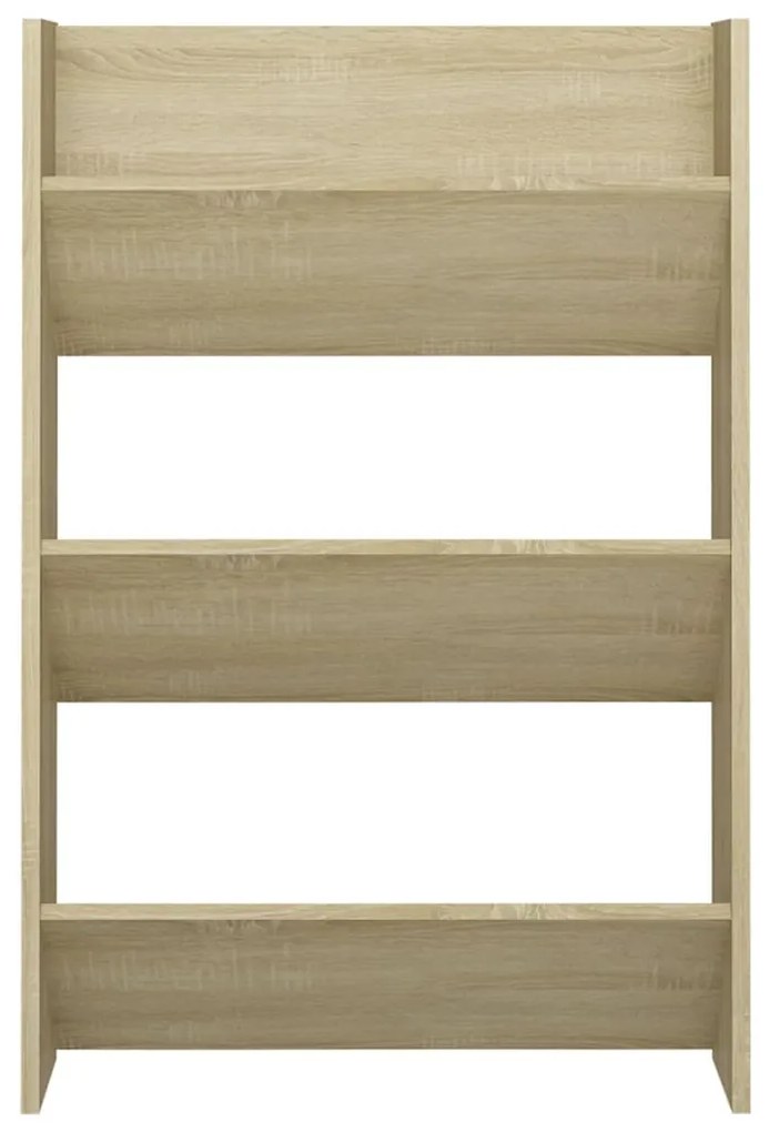 vidaXL Παπουτσοθήκες Τοίχου 2 τεμ. Sonoma Δρυς 60x18x90εκ. Μοριοσανίδα