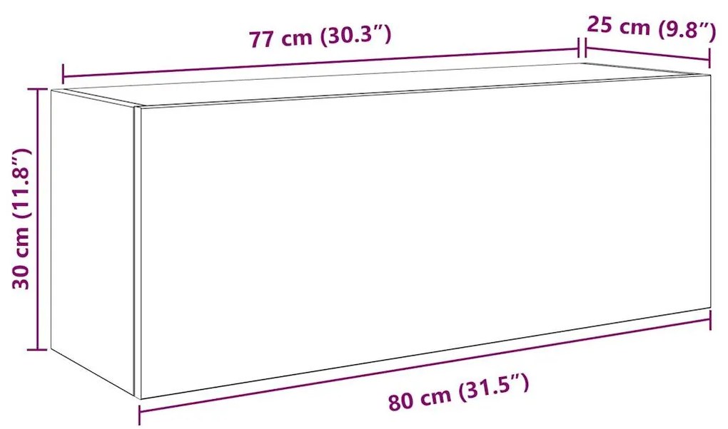 ντουλάπι τοίχου μπάνιου μαύρο 80x25x30 cm κατασκευασμένο ξύλο - Μαύρο