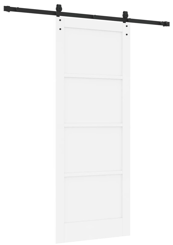 vidaXL Συρόμενη Πόρτα με Σετ Υλικών Λευκό 83x211 cm Ξύλο Πεύκου