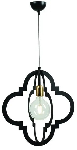 Κρεμαστό Φωτιστικό Οροφής Ε27 130x45 Arkolight-773-42/1-Μαύρο-Χρυσό 773-42/1