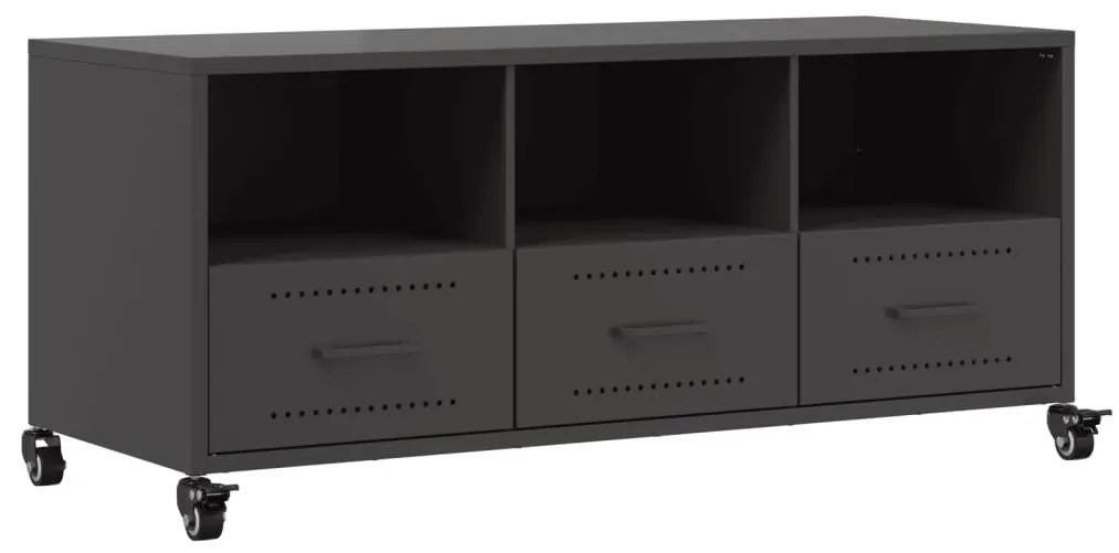 vidaXL Έπιπλο Τηλεόρασης Μαύρο 100,5x39x43,5 εκ. Ατσάλι