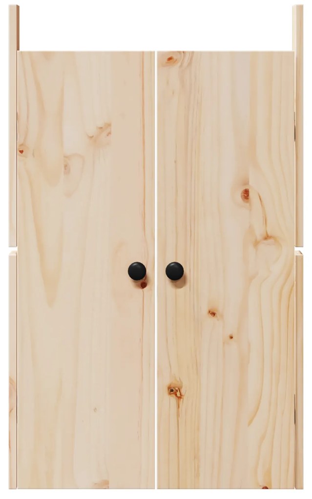 vidaXL Πόρτα κουζίνας 2 pcs Κρεμ 50 x 9 x 82 εκ Μασίφ ξύλο πεύκου