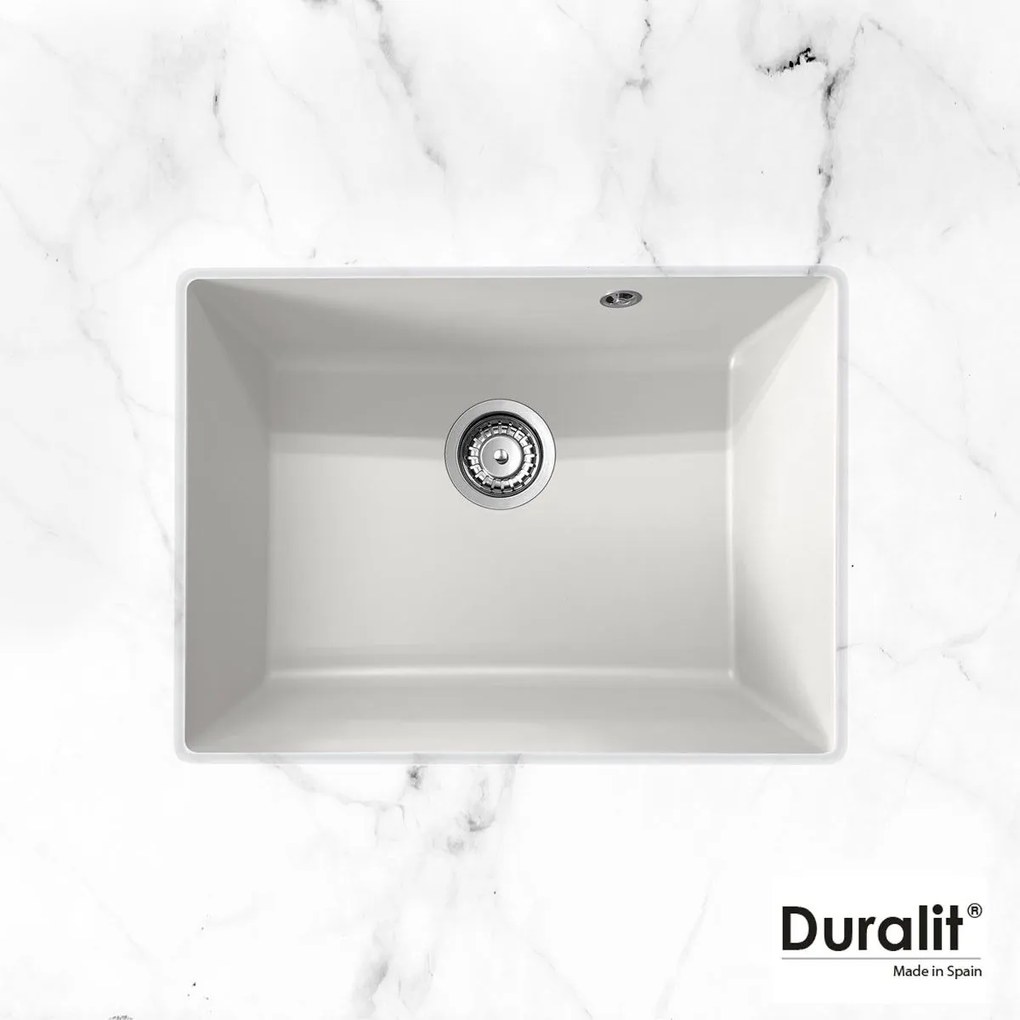 Duralit KZ060U Νεροχύτης Υποκαθήμενος Συνθετικός 60x50εκ White