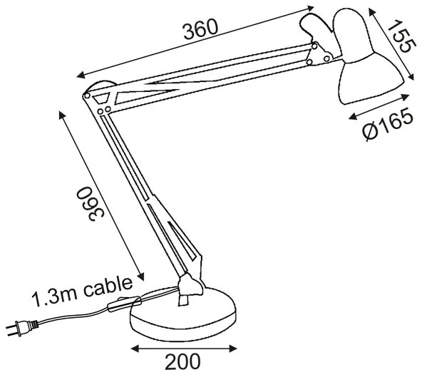 ΠΟΡΤΑΤΙΦ ΛΕΥΚΟ E27 1X60W H85CM PENNA - 51W - 100W - SF606W