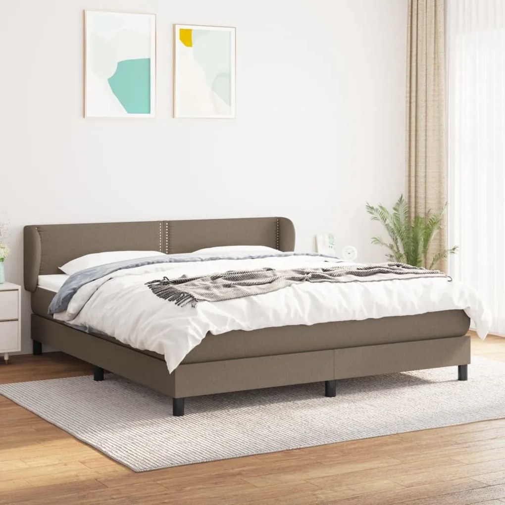 ΚΡΕΒΑΤΙ BOXSPRING ΜΕ ΣΤΡΩΜΑ TAUPE 160X200 ΕΚ. ΥΦΑΣΜΑΤΙΝΟ 3126177