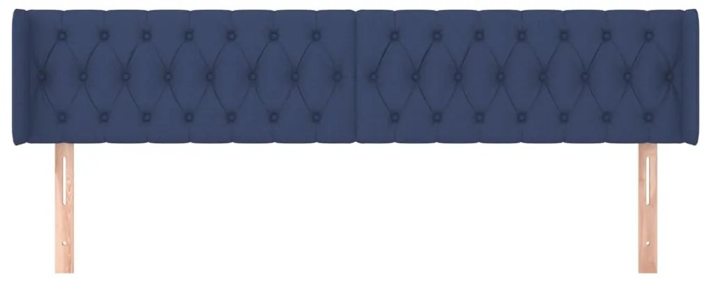 vidaXL Κεφαλάρι με Πτερύγια Μπλε 203x16x78/88 εκ. Υφασμάτινο