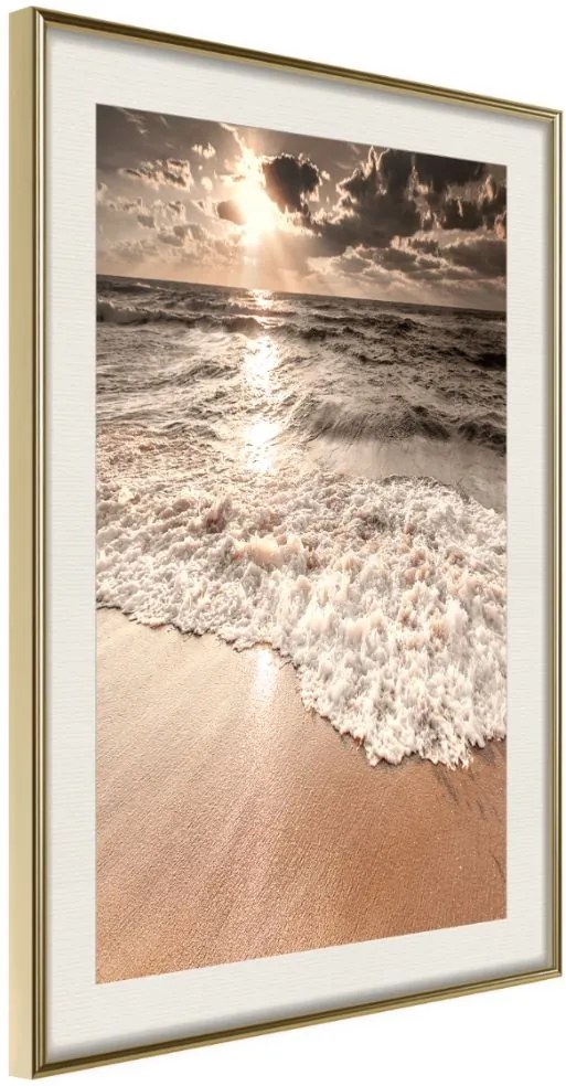 Αφίσα - Beach of Memories - 30x45 - Χρυσό - Με πασπαρτού