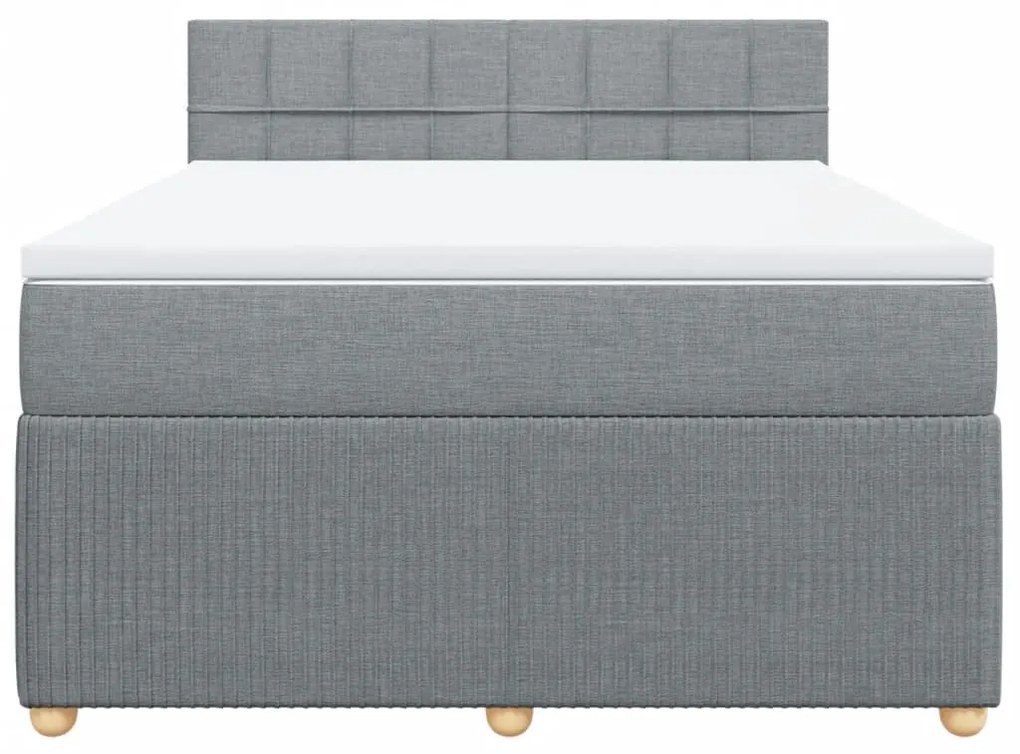 vidaXL Κρεβάτι Boxspring με Στρώμα Αν. Πράσινο 160x200εκ Υφασμάτινο