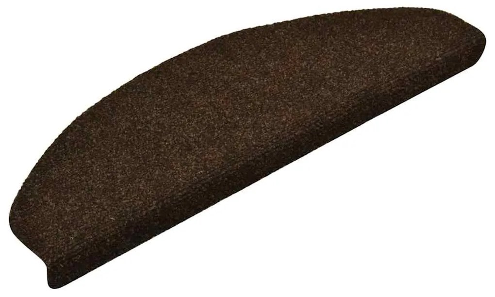 vidaXL Πατάκια Σκαλιών Αυτοκόλλητα 5 τεμ. Καφέ Ημίστρογγυλά Μεγάλα 65x21x4 εκ.