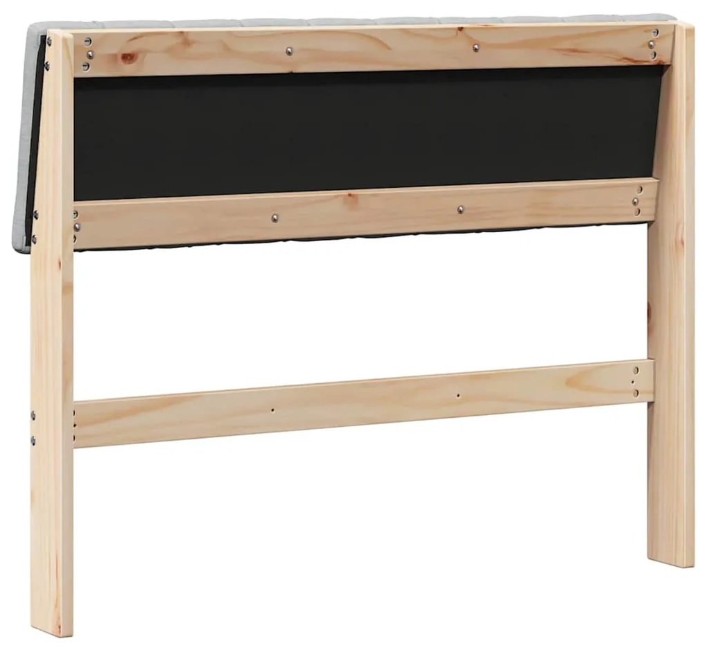 vidaXL Ταπετσαρισμένο κεφαλάρι Ανοιχτό γκρι 100 cm