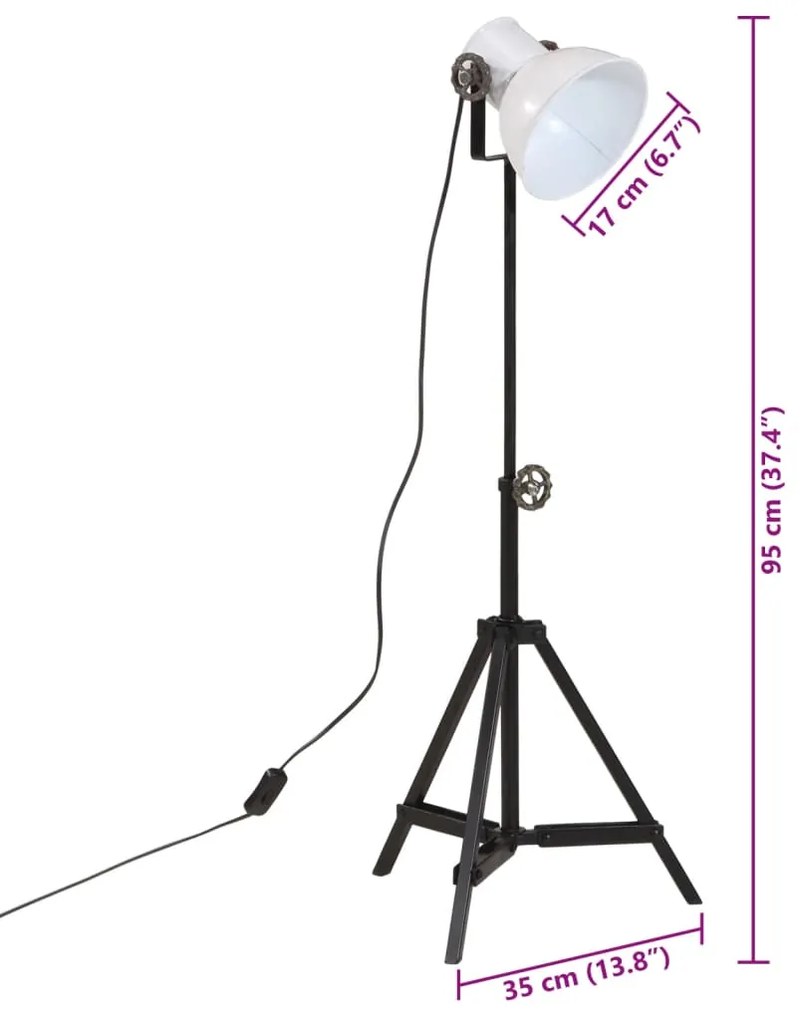 Φωτιστικό Δαπέδου 25 W Λευκό 35x35x65/95 εκ. Ε27 - Λευκό