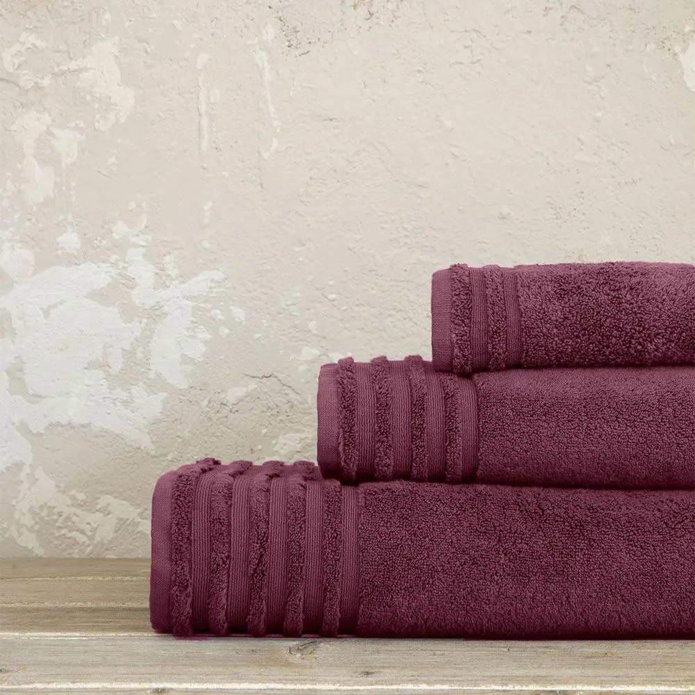 Πετσέτα Vista Bordo Nima Σώματος 90x150cm 100% Cotton