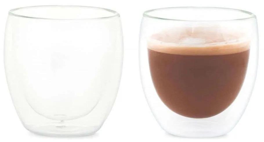 Ποτήρια Latte Διπλού Τοιχώματος (Σετ 2Τμχ) LBTAH-MS20102 Φ9x9cm 250ml Clear Andrea House Γυαλί