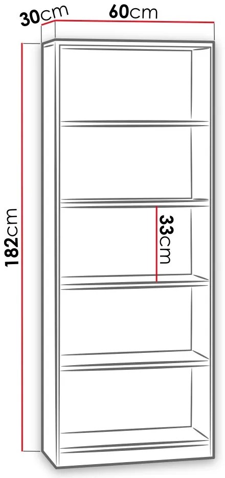 Βιβλιοθήκη Rack-Μήκος: 60 εκ.-Fusiko