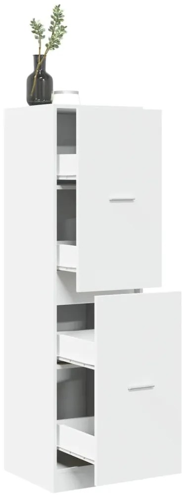 Συρταριέρα Γενικής Χρήσης Λευκή 40 x 41 x 144,5 εκ. Επεξ. Ξύλο