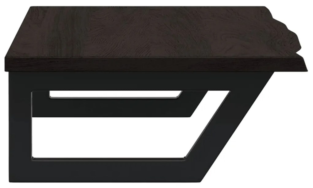 vidaXL Ράφι Νιπτήρα Τοίχου από Ατσάλι / Μασίφ Ξύλο Δρυός