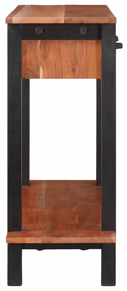 vidaXL Τραπέζι κονσόλας με συρτάρι Καφέ και Μαύρο 110 x 30 x 75 εκ