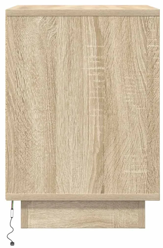 ΚΟΜΟΔΙΝΑ ΜΕ ΦΩΤΑ LED 2 ΤΕΜΑΧΙΑ SONOMA OAK 38X34X50 CM 861270