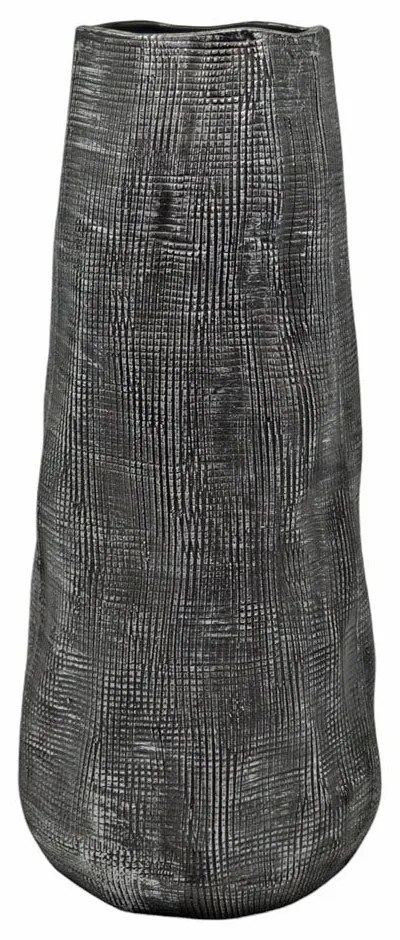 Βάζο 840274 15x15x35cm Anthracite-Silver Ankor Ceramic