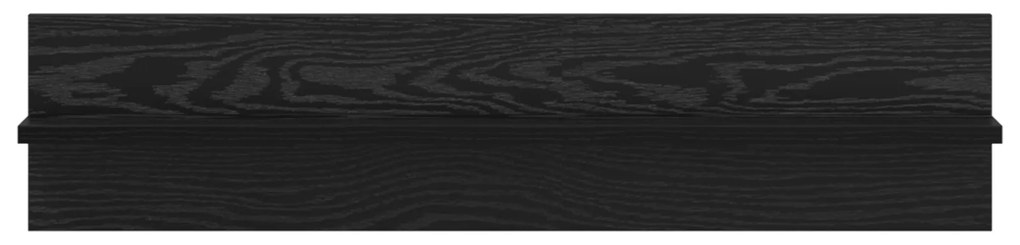vidaXL Ράφια Τοίχου με ράφι 2 pcs Μαύρη Δρυς 80 x 11.5 x 18 εκ