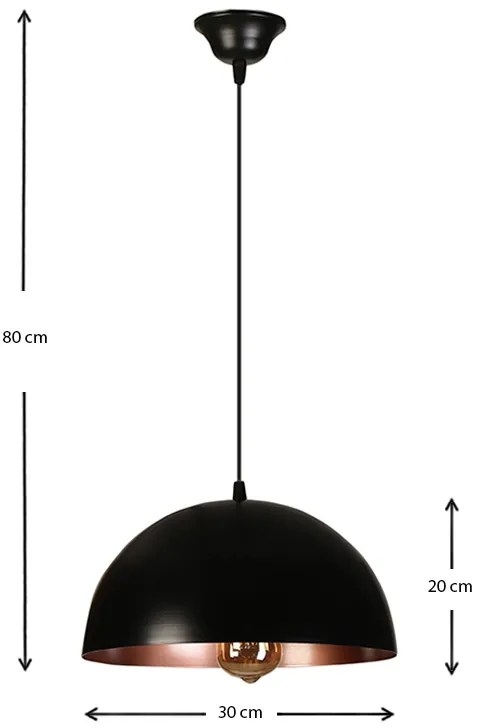 Φωτιστικό οροφής Zalika Megapap μεταλλικό μονόφωτο χρώμα μαύρο 30x15x80εκ. - Μέταλλο - GP031-0023