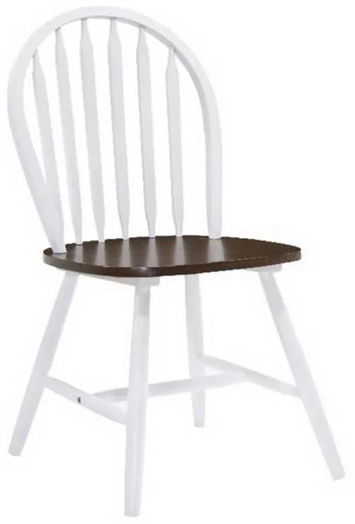 Καρέκλα Sally Ε7080,5 44x51x93cm White-Walnut Σετ 4τμχ Ξύλο