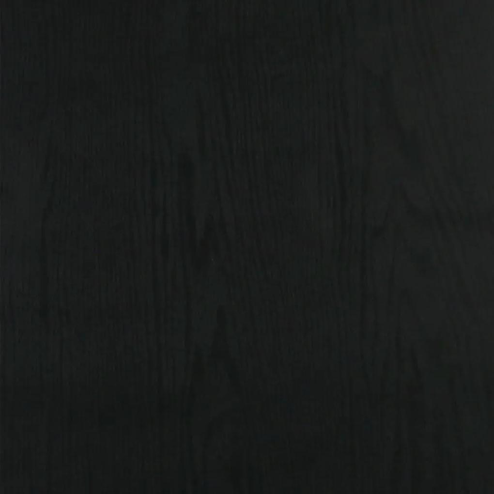 Μεμβράνες Πόρτας Αυτοκόλλητες 2 τεμ. Σκούρο Ξύλο 210x90 εκ. PVC - Μαύρο