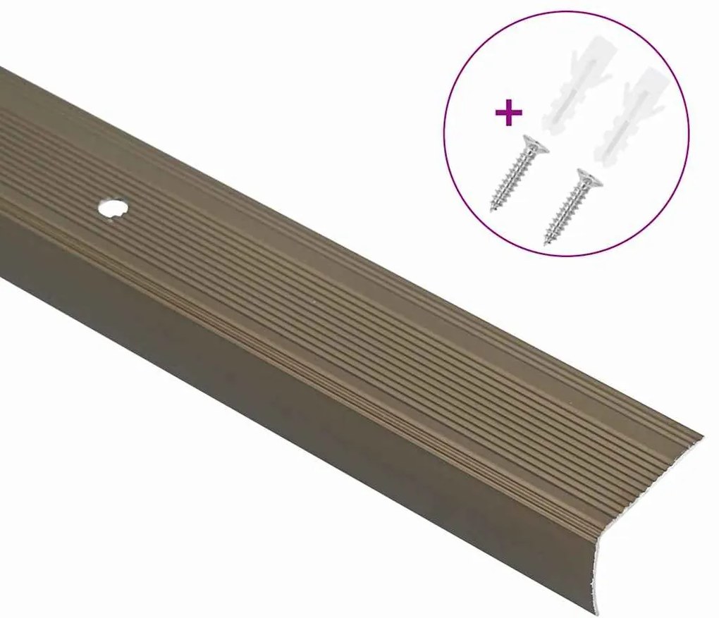 vidaXL Προστατευτικά ακμών σκάλας 30 pcs Καφέ 67 x 3.5 x 3 εκ.