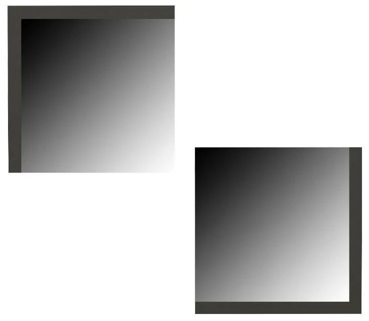 Καθρέπτες Τοίχου Charles Fylliana 2 τεμ.  Ανθρακί 60x5x60 εκ. 60x5x60 εκ.