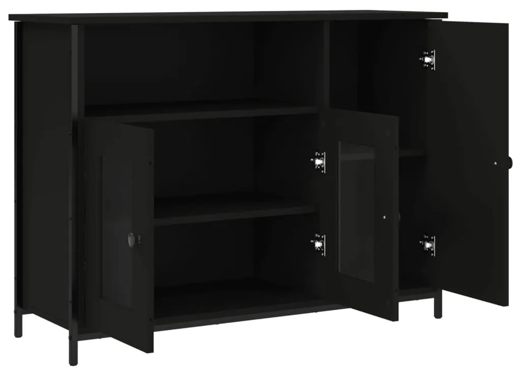 vidaXL Μπουφές Μαύρος 100 x 35 x 75 εκ. από Επεξεργασμένο Ξύλο