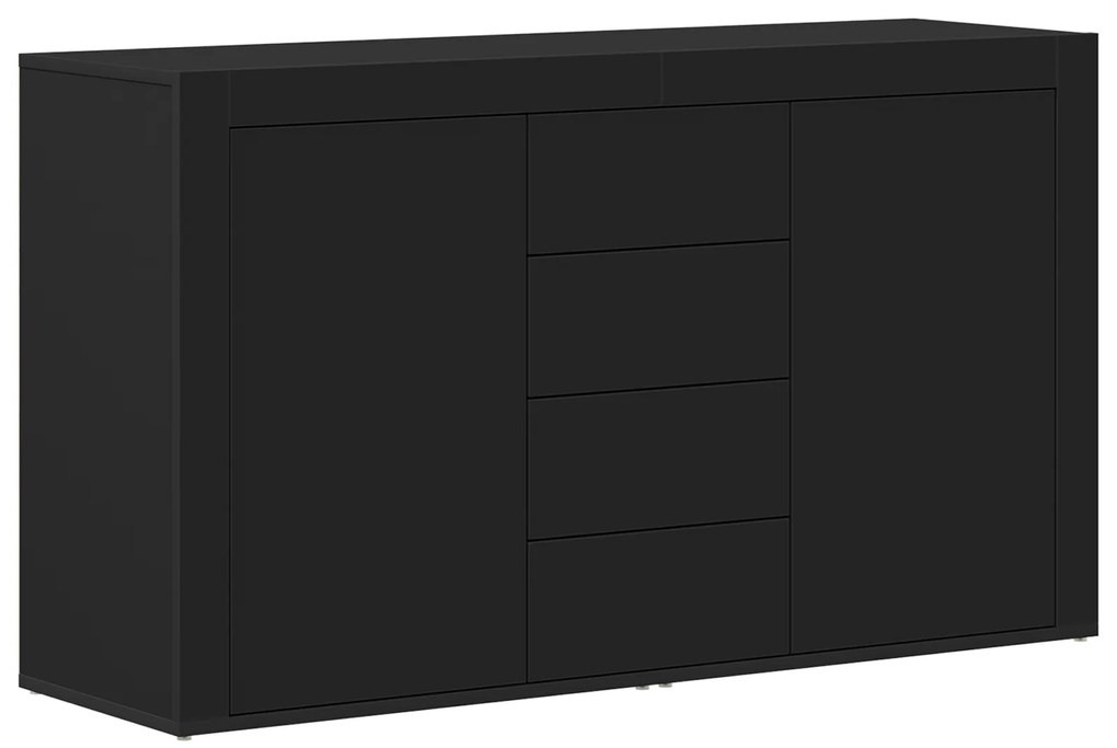 vidaXL Πλαϊνό γραφείο Μαύρο 120 x 36 x 69 εκ Επεξεργασμένο ξύλο