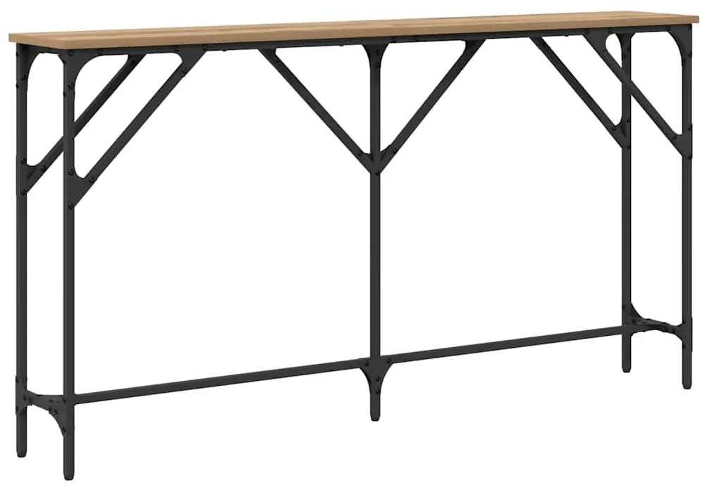 vidaXL Τραπέζι κονσόλας artisan δρυς 140 x 23 x 75 cm