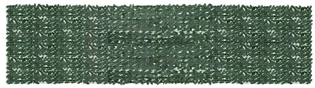 vidaXL Διαχωριστικό Βεράντας με Φύλλα Σκούρο Πράσινο 600 x 150 εκ.