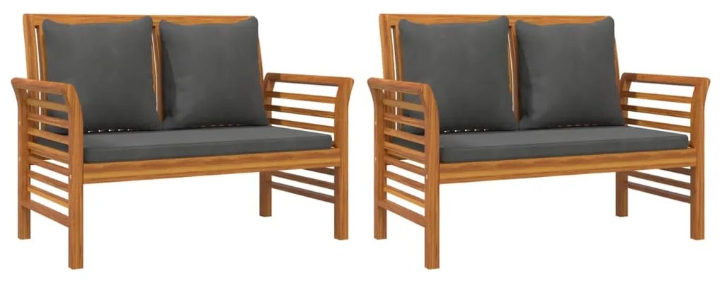 vidaXL Σαλόνι Κήπου Σετ 3 Τεμαχίων με Μαξιλάρια από Μασίφ Ξύλο Ακακίας