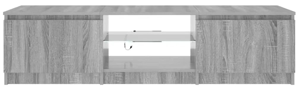 vidaXL Έπιπλο Τηλεόρασης με LED Γκρι Sonoma 140 x 40 x 36 εκ.