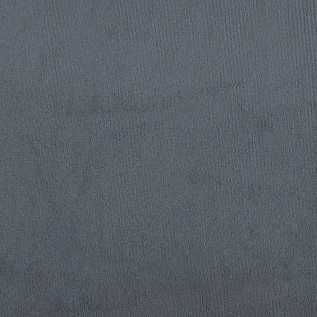 Πλαίσιο Κρεβατιού με Κεφαλάρι Σκ. Γκρι 160x200 εκ. Βελούδινο - Γκρι