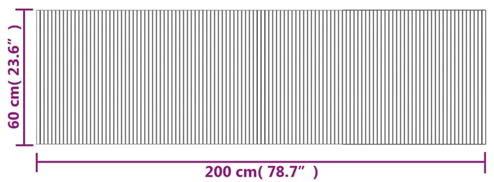 Χαλί Ορθογώνιο Φυσικό 60 x 200 εκ. Μπαμπού - Καφέ