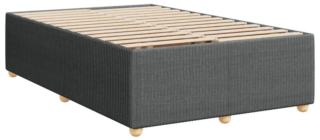 ΚΡΕΒΑΤΙ BOXSPRING ΜΕ ΣΤΡΩΜΑ ΣΚΟΥΡΟ ΓΚΡΙ 120X200 ΕΚ. ΥΦΑΣΜΑΤΙΝΟ 3287431