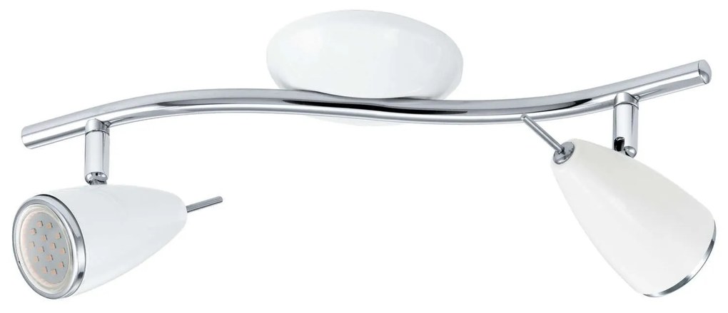Φωτιστικό Σποτ Led 93129 White Riccio 2 Eglo Metal, Plastic