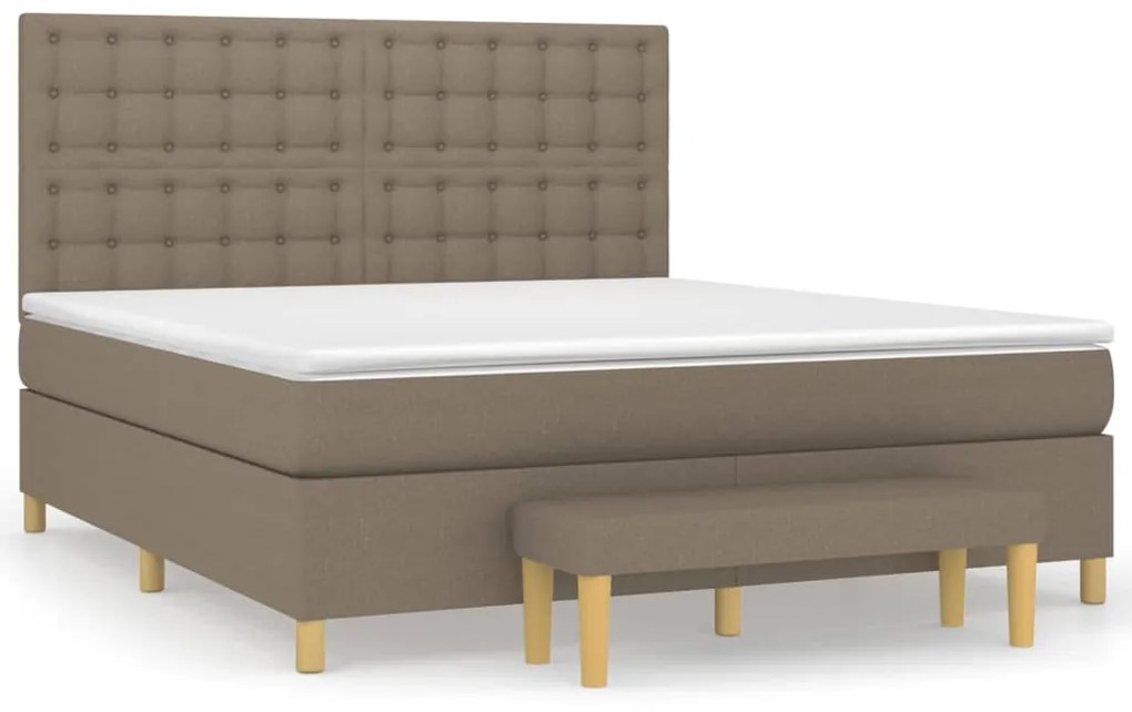 ΚΡΕΒΑΤΙ BOXSPRING ΜΕ ΣΤΡΩΜΑ TAUPE 160X200 ΕΚ. ΥΦΑΣΜΑΤΙΝΟ 3137489