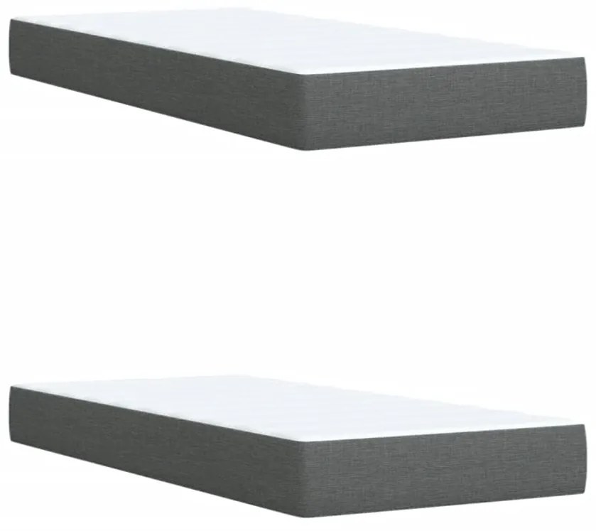 ΚΡΕΒΑΤΙ BOXSPRING ΜΕ ΣΤΡΩΜΑ ΣΚΟΥΡΟ ΓΚΡΙ 200X200 ΕΚ. ΥΦΑΣΜΑΤΙΝΟ 3289864