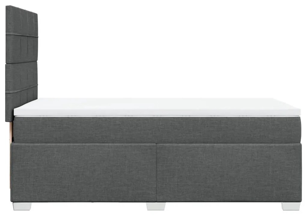 ΚΡΕΒΑΤΙ BOXSPRING ΜΕ ΣΤΡΩΜΑ ΣΚΟΥΡΟ ΓΚΡΙ 80X200 ΕΚ. ΥΦΑΣΜΑΤΙΝΟ 3290316