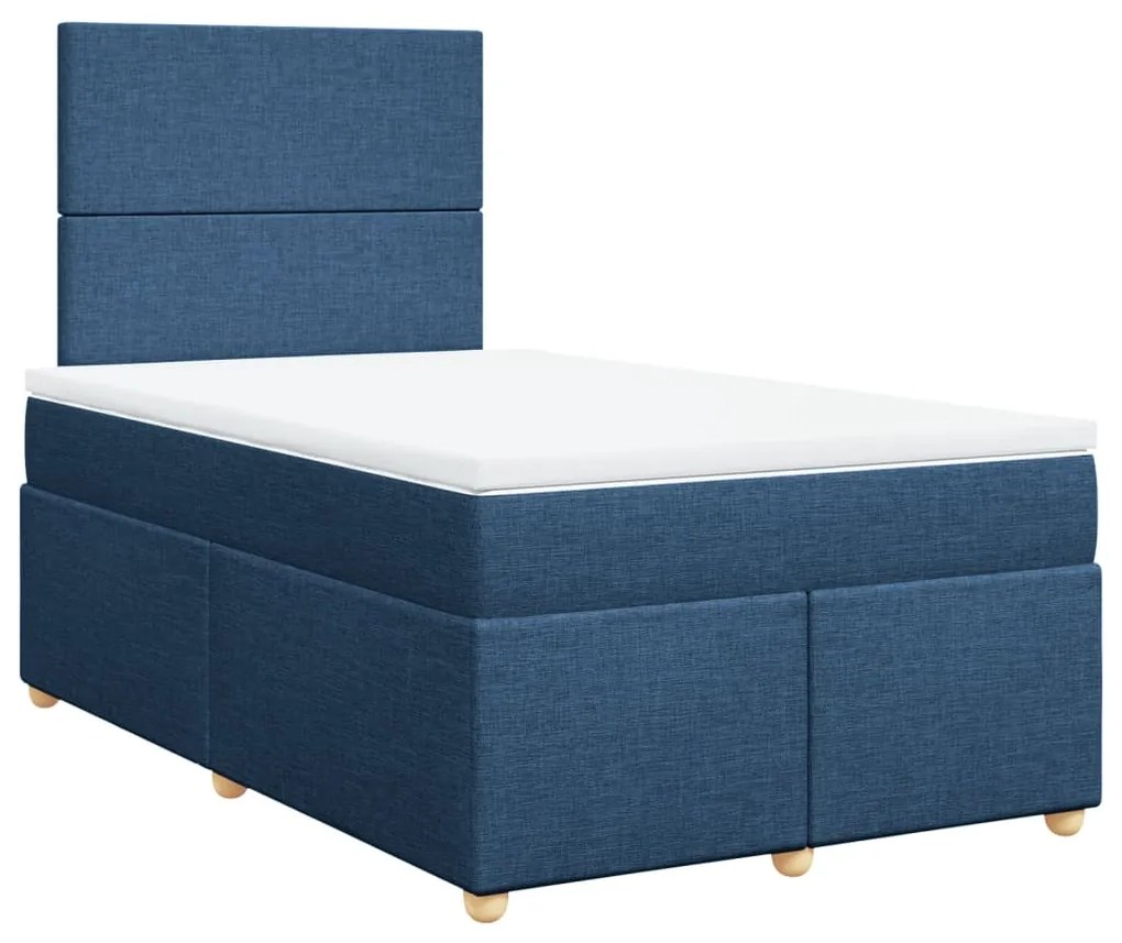 ΚΡΕΒΑΤΙ BOXSPRING ΜΕ ΣΤΡΩΜΑ ΜΠΛΕ 120X190 ΕΚ. ΥΦΑΣΜΑΤΙΝΟ 3291218