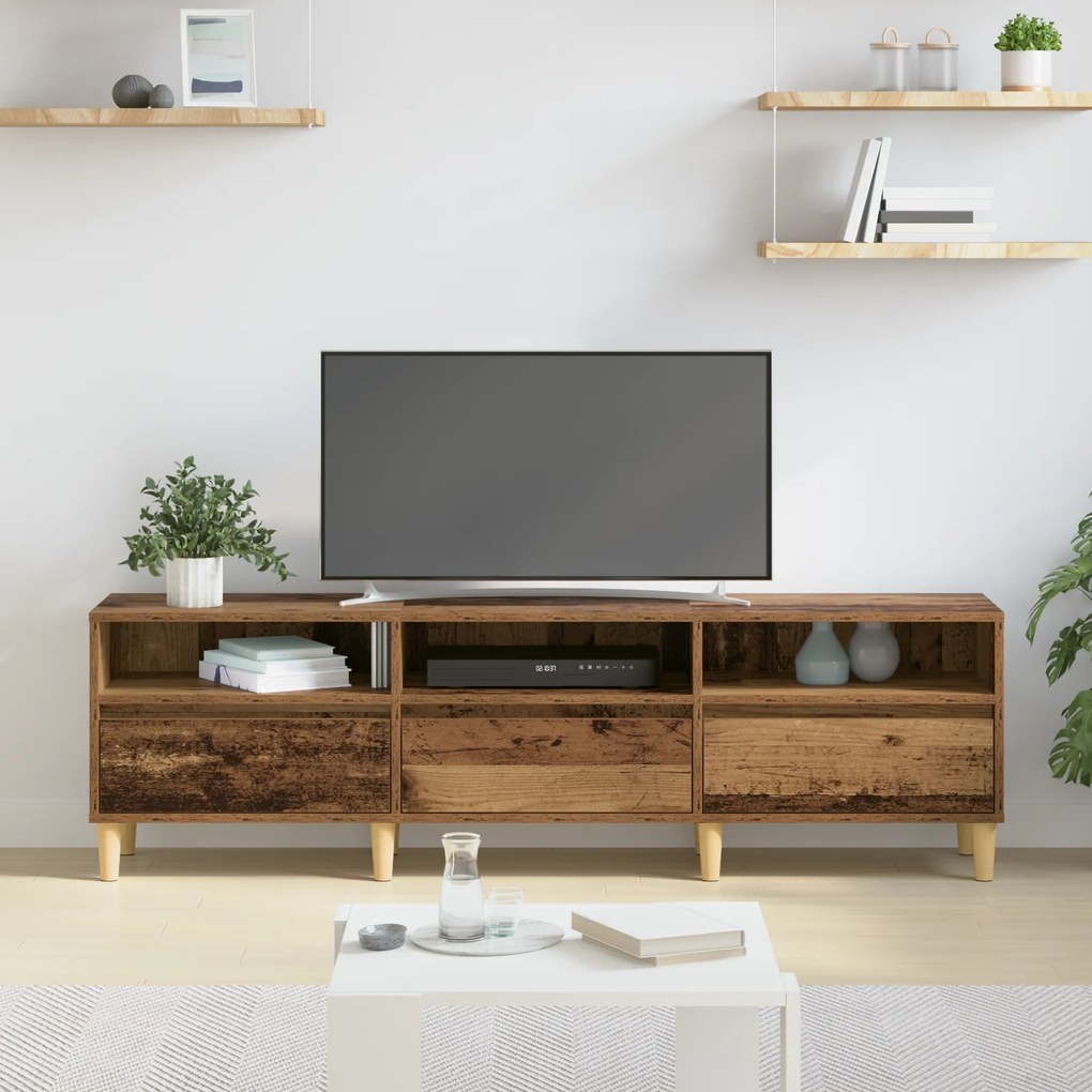 vidaXL Ντουλάπι TV Παλιό ξύλο 150 x 30 x 44.5 εκ. Επεξεργασμένο ξύλο