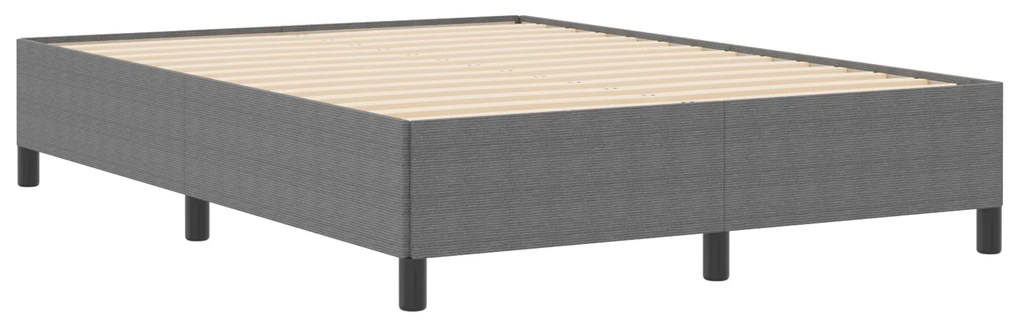 vidaXL Κρεβάτι Φωτεινό Γκρι 160x200 εκ από Ψαθωτό Υλικό